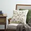 Summervine Cotton Ivory Green Cushion Cover 