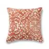 Tecoma Ivory Coral Cotton Cushion Cover