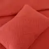 Chevron Channel Terracotta Cotton Quilted Bedspread 