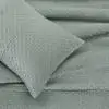 Crisscross Cotton Velvet Mint Quilted Bedspread