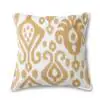 Nusa Ikat Ivory Amber Cotton Cushion Cover