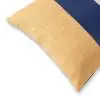 Geo linear ivory cotton ivory amber cushion cover