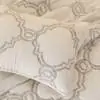 Scroll 2 Cotton Natural Beige Quilted Bedspread