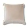 Lineara Beige Cotton Velvet Cushion Cover 