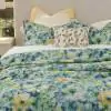 Sea Scape Blue Green  Cotton Quilted Bedspread