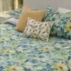 Sea Scape Blue Green  Cotton Quilted Bedspread