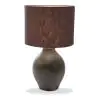 Ceramic Table Lamp Reactive Glazed Chocolate