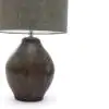 Ceramic Table Lamp Reactive Glazed Metal Grey