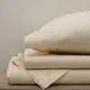 La Maison Cotton Sateen 500 TC Ivory Flat Sheet Set 