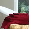 Lea Blanc Red Cotton Set of 4 Wash Towels