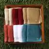 Lea Blanc Colonial Blue Cotton Set of 4 Wash Towels