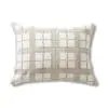 Etonia Grid Ivory Natural Linen Cushion Cover 