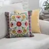 Navoi Border Almond Multi Cotton Cushion Cover