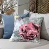 Lilac Bloom Linen Multi Coloured Cushion Cover