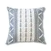 Aztec Ivory Indigo Linen Cushion Cover 