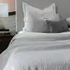 Cassandra Cotton Light Grey Quilted Bedspread 