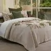 Penumbrae Cotton Natural Green Quilted Bedspread 