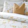 Blossom Cotton Ivory Yellow Quilted Bedspread