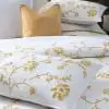 Blossom Cotton Ivory Yellow Quilted Bedspread