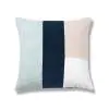 Geo Linear Cotton Aqua Blue Cushion Cover 