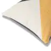 Geo Triangles Matty Slub Yellow Charcoal Cushion Cover