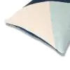 Geo Triangles Matty Slub Aqua Blue Cushion Cover
