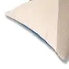 Geo Triangles Matty Slub Beige Blue Cushion Cover
