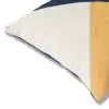 Geo Triangles Matty Slub Amber Blue Cushion Cover