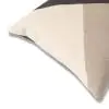Geo Triangles Matty Slub Beige Charcoal Cushion Cover