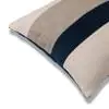 Geo Horizontal Cotton Beige Blue Cushion Cover 