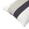 Geo Horizontal Cotton Beige Charcoal Cushion Cover 