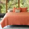 Link Salmon Cotton Quilted Bedspread