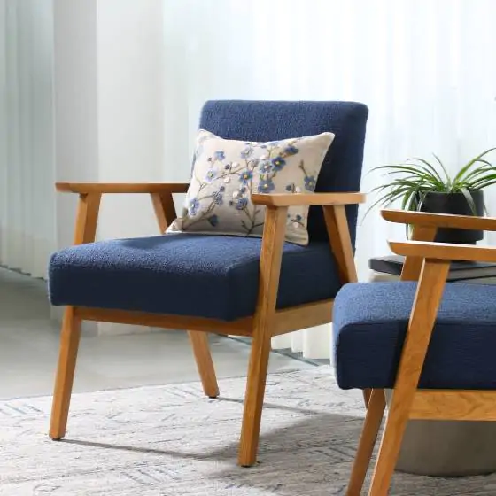 Noir Blue Upholstered Armchair
