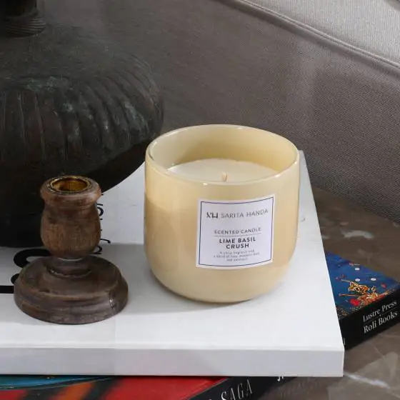 Filled Scented Candle Uzair Pearl Lime Basil