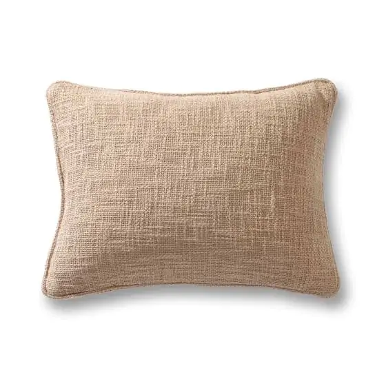 Solid Jute Cotton Taupe Cushion cover