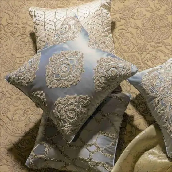 Giovanna Blue Polyester Cushion Cover