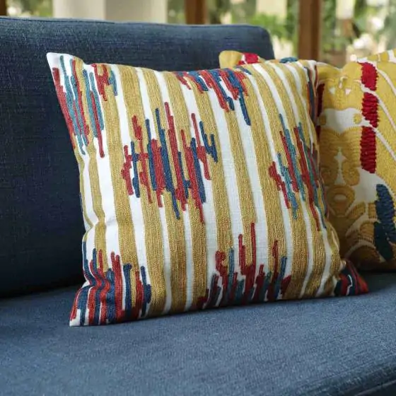 Flame Lines Multicolour Cotton Cushion Cover