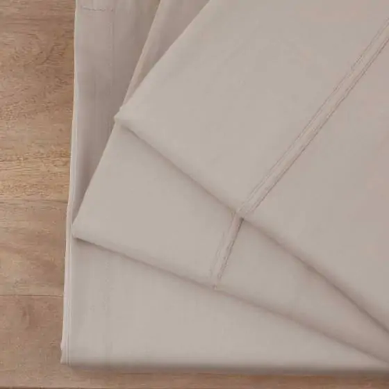 La Maison Cotton Sateen 500 TC Grey Flat Sheet Set 